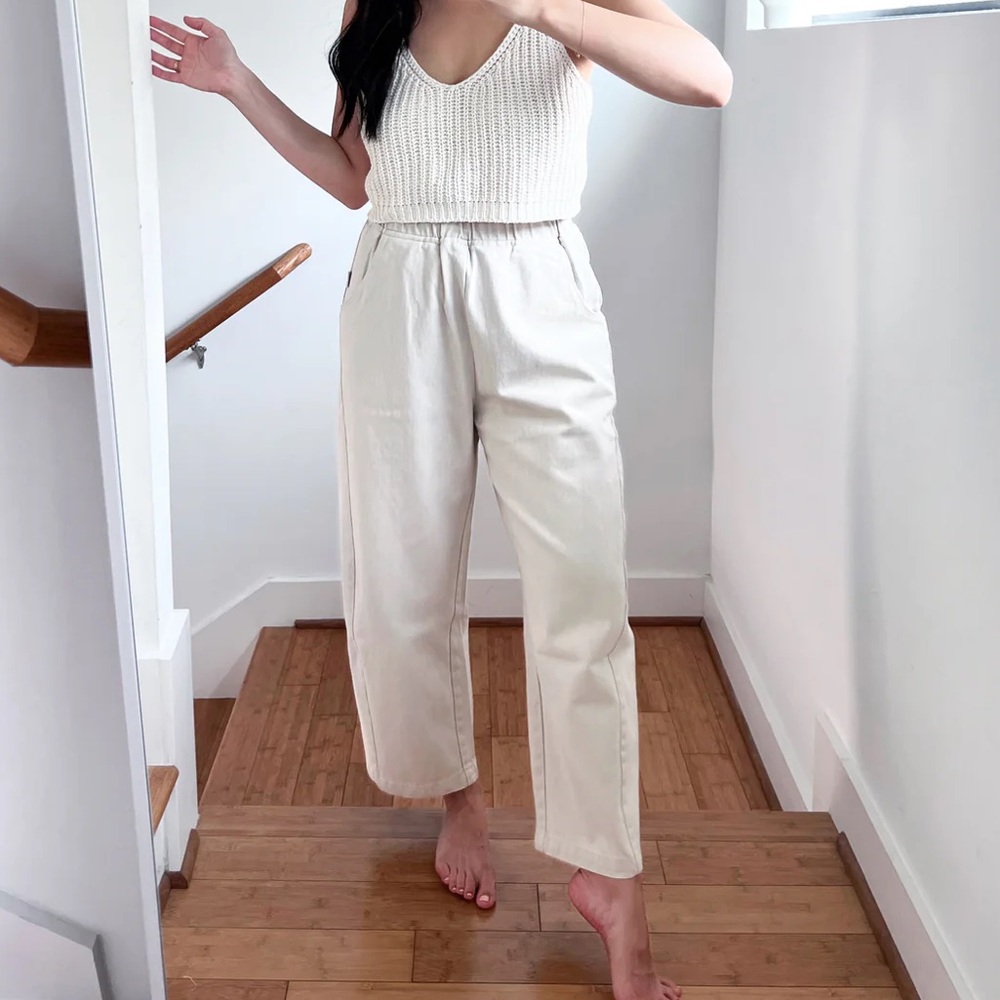 Le Bon Shoppe Arc Pants in Naturel